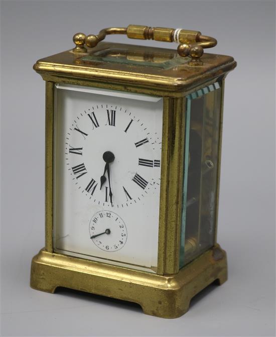 A French brass carriage clock